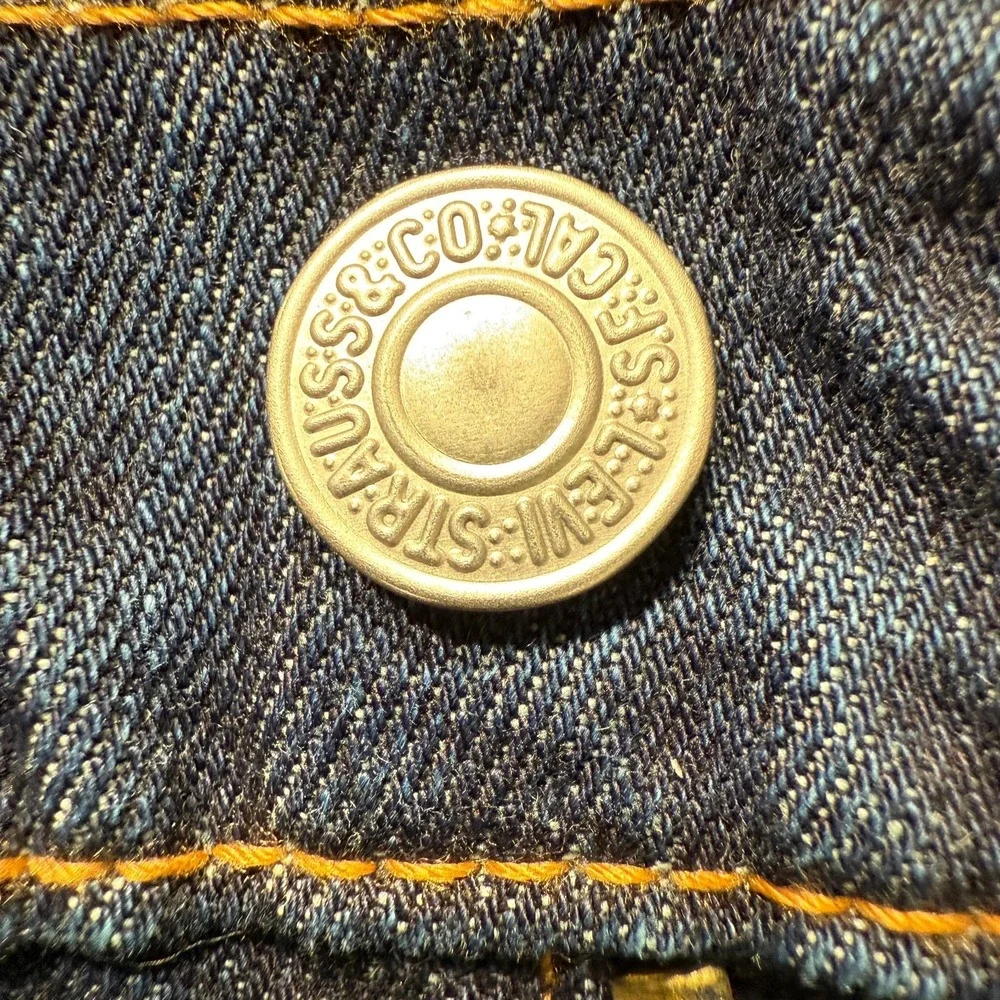 Levis 505 Jeans Mens 36x32 Blue Straight Leg Stretch Cowboy Biker -‎ EUC